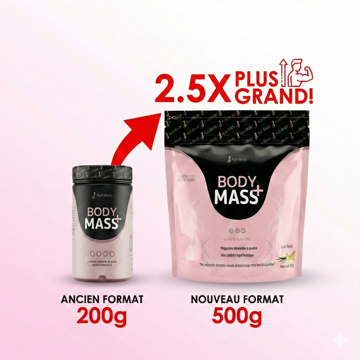 Body Mass+ GRAND FORMAT 500 gramme.